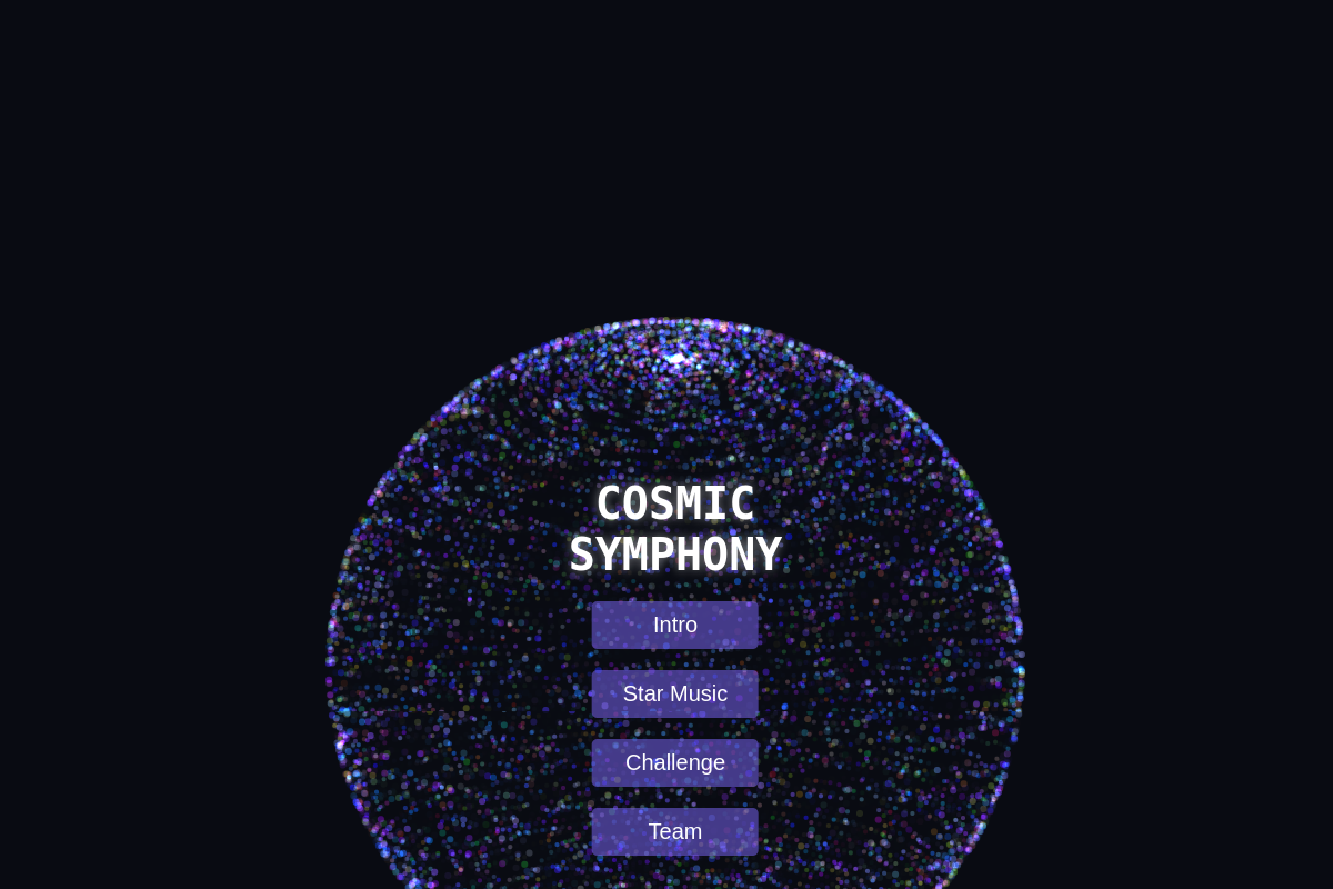 Cosmic Symphony — NASA Space Apps project screenshot