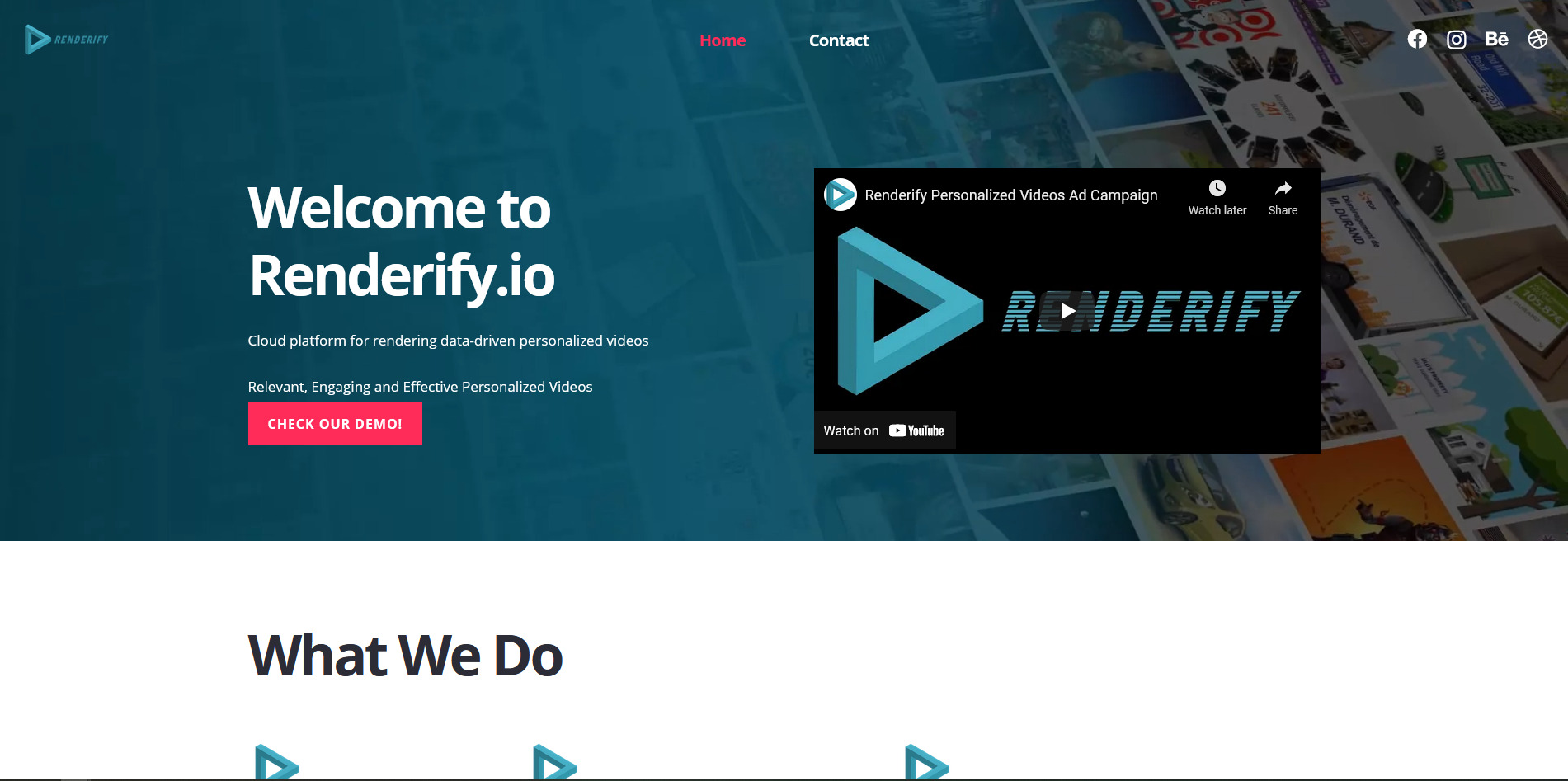 Renderify platform screenshot
